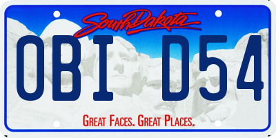 SD license plate 0BID54