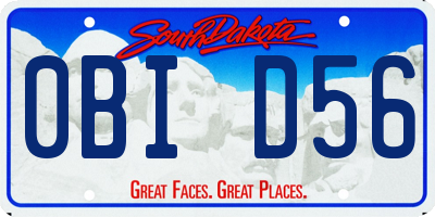 SD license plate 0BID56