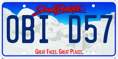 SD license plate 0BID57