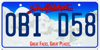 SD license plate 0BID58