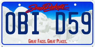SD license plate 0BID59