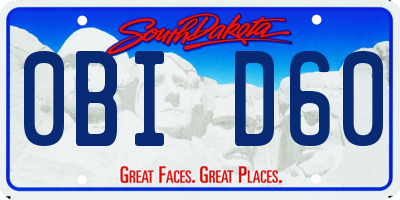 SD license plate 0BID60