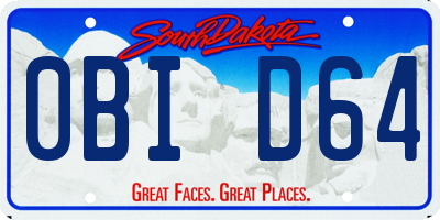 SD license plate 0BID64