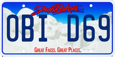 SD license plate 0BID69