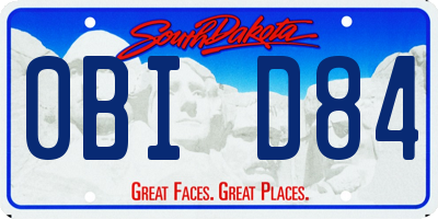 SD license plate 0BID84