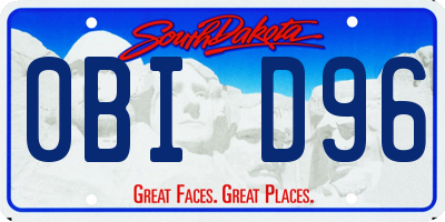 SD license plate 0BID96