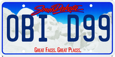 SD license plate 0BID99