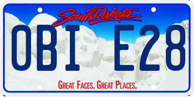 SD license plate 0BIE28