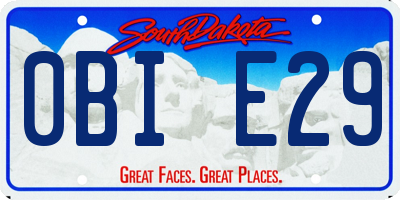 SD license plate 0BIE29