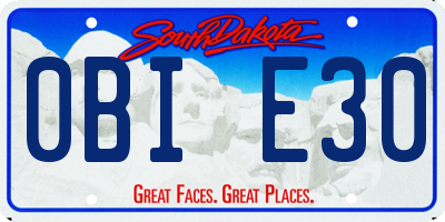 SD license plate 0BIE30