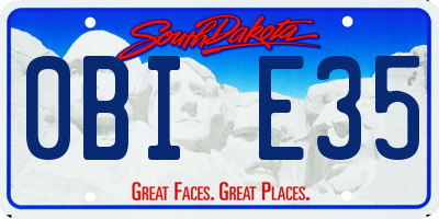 SD license plate 0BIE35