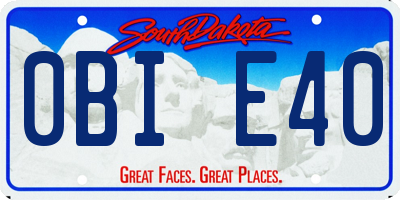 SD license plate 0BIE40