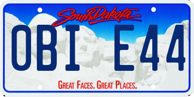 SD license plate 0BIE44