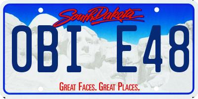SD license plate 0BIE48