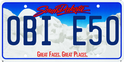 SD license plate 0BIE50