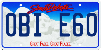 SD license plate 0BIE60
