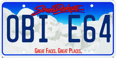 SD license plate 0BIE64