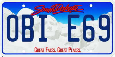 SD license plate 0BIE69