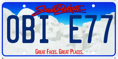 SD license plate 0BIE77