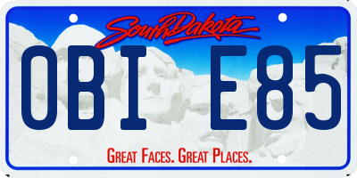SD license plate 0BIE85