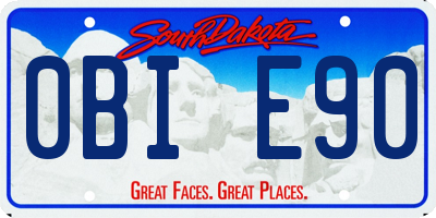 SD license plate 0BIE90