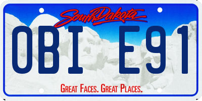 SD license plate 0BIE91