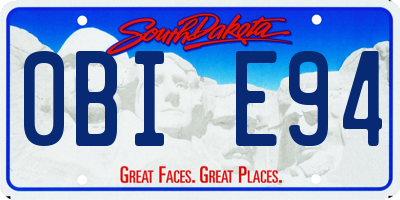 SD license plate 0BIE94