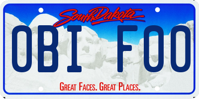 SD license plate 0BIF00