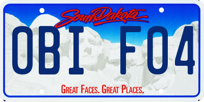 SD license plate 0BIF04