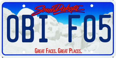 SD license plate 0BIF05