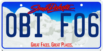 SD license plate 0BIF06
