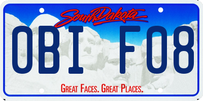SD license plate 0BIF08