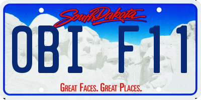 SD license plate 0BIF11