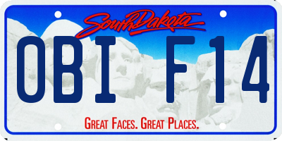 SD license plate 0BIF14