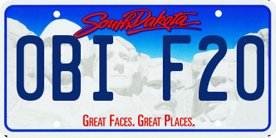 SD license plate 0BIF20