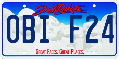 SD license plate 0BIF24