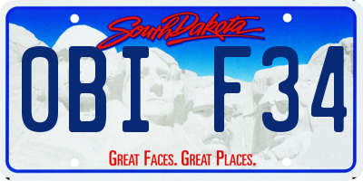 SD license plate 0BIF34