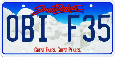 SD license plate 0BIF35