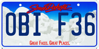 SD license plate 0BIF36