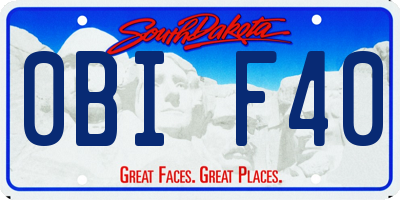 SD license plate 0BIF40