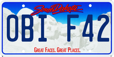 SD license plate 0BIF42