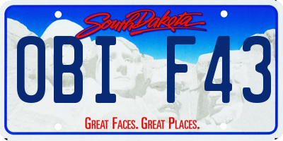 SD license plate 0BIF43