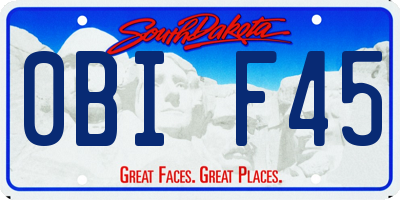 SD license plate 0BIF45