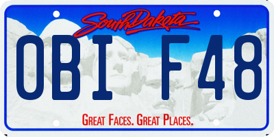 SD license plate 0BIF48