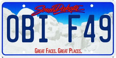 SD license plate 0BIF49