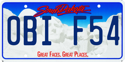 SD license plate 0BIF54
