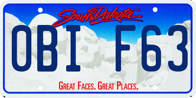 SD license plate 0BIF63