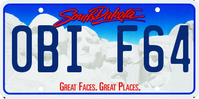 SD license plate 0BIF64