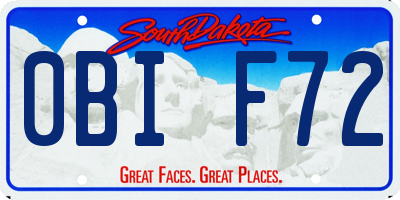 SD license plate 0BIF72