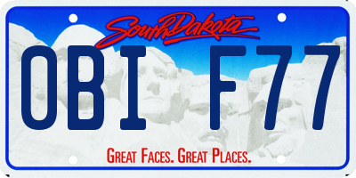 SD license plate 0BIF77